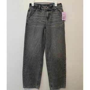 Wild Fable Womens Mid-Rise 90s Relaxed Straight Rigid Denim Jeans Gray Wash 0/31